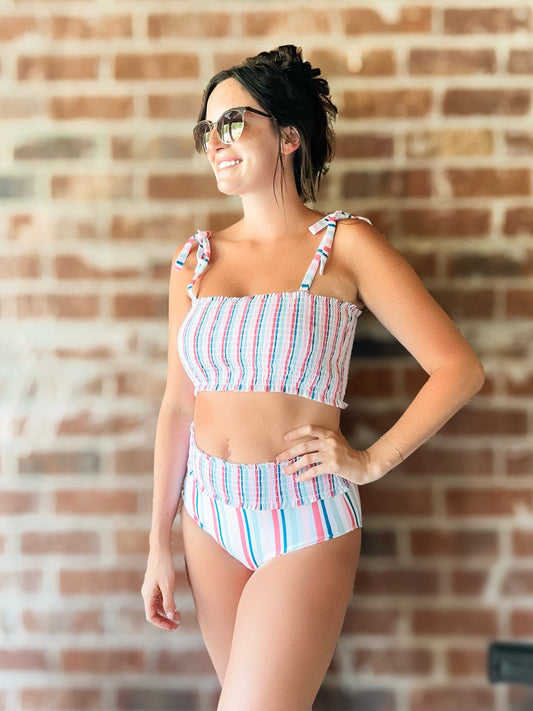 RTS - Summer Stripes Mom 2pc Swim