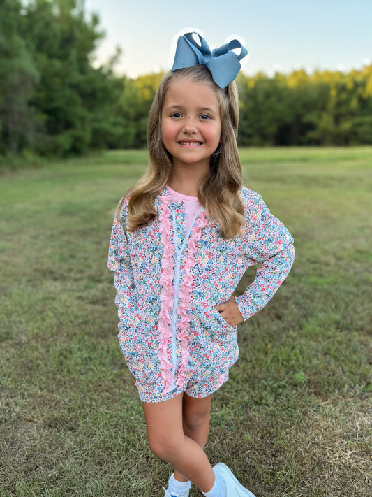 RTS - AUTUMN BASICS - Autumn Basics Girls Only - Floral Zip Up Jacket