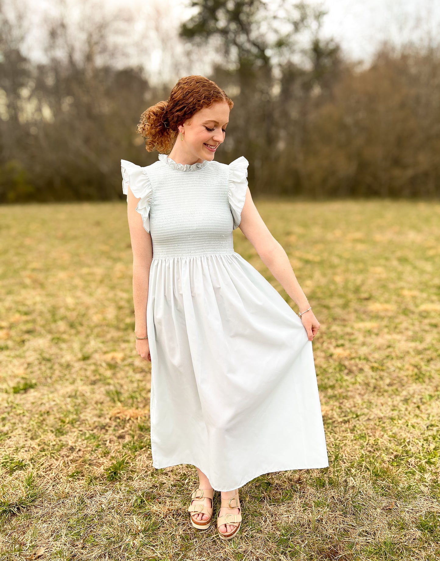 RTS - Embroidered Cross Mom Dress