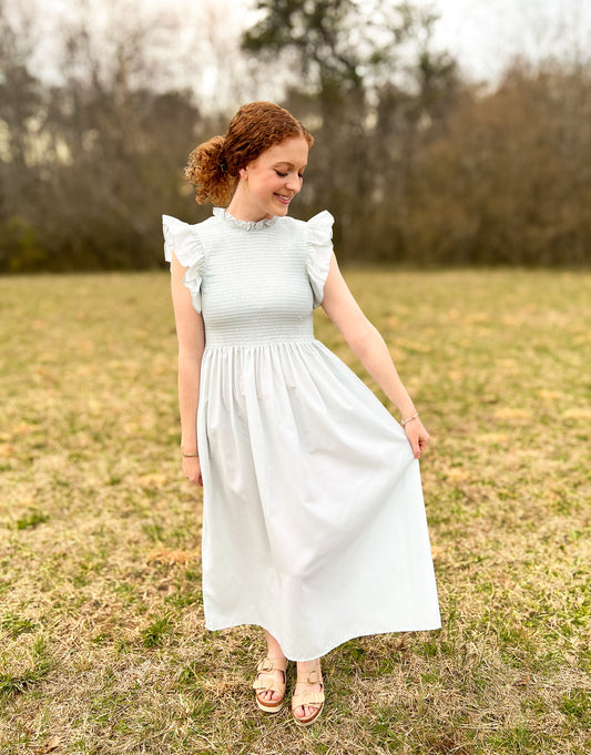 RTS - Embroidered Cross Mom Dress