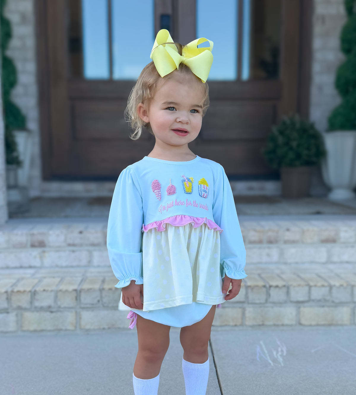 RTS - AUTUMN BASICS - Pastel Fair Snacks Girl Diaper Set