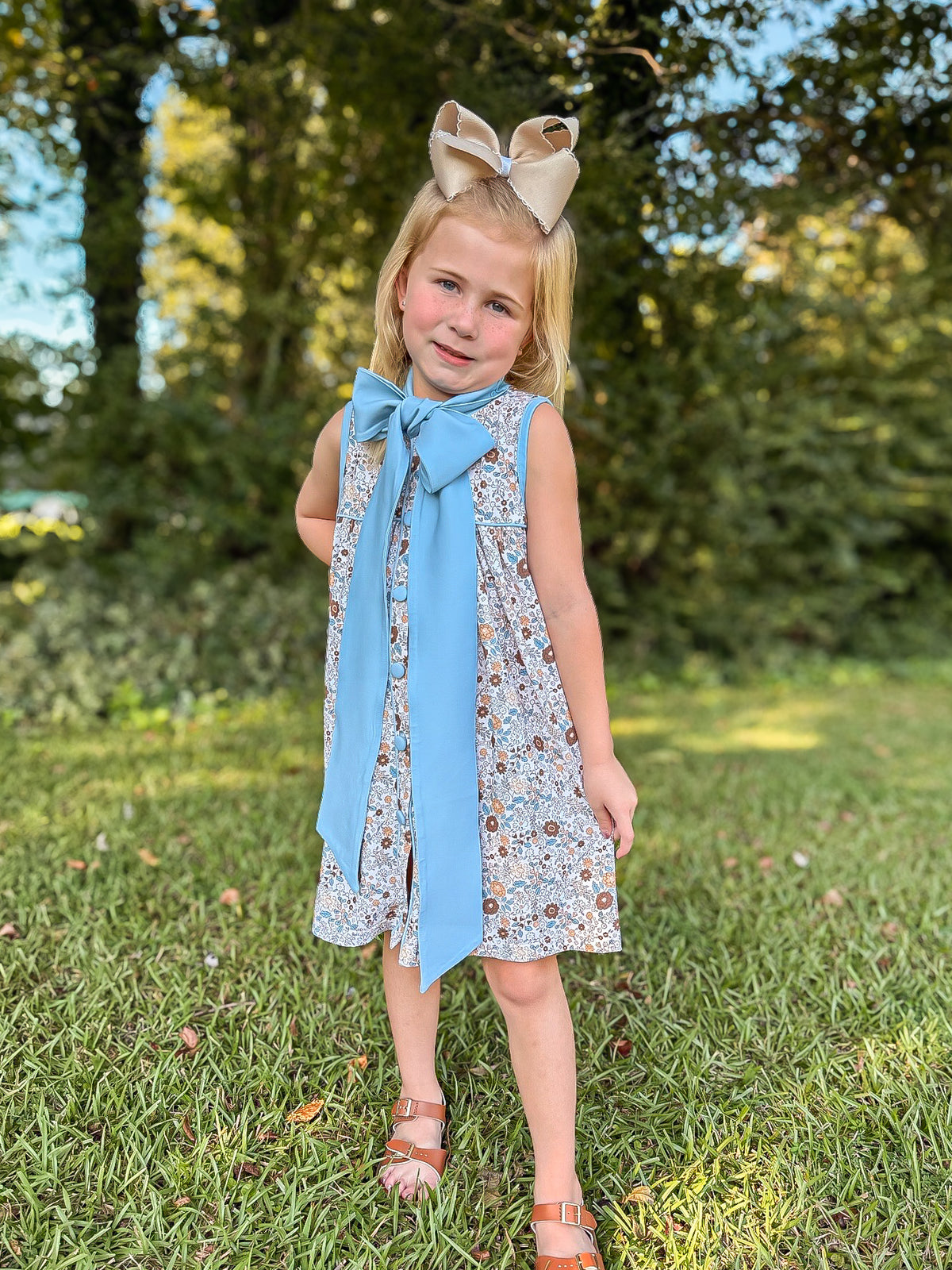 RTS - AUTUMN BASICS - Timeless Teal Girl Dress