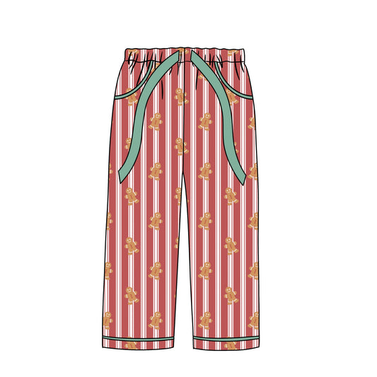 PREORDER 56: CHRISTMAS 2 - Gingerbread Stripes Loungewear Unisex Adult Pants