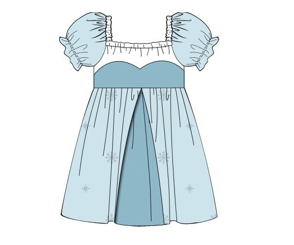 PREORDER 41: FALL PT 2 - Halloween Costumes - Ice Queen Girl Dress