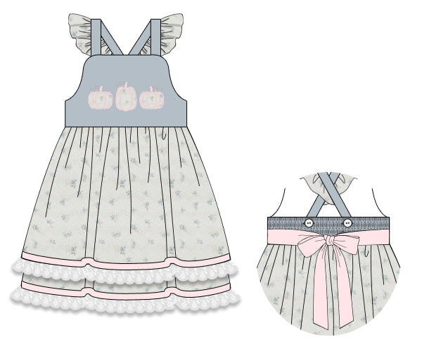 RTS - PUMPKINS & HALLOWEEN - Pumpkins & Halloween Girls Only - Lyla’s Lacy Pumpkins Girl Dress