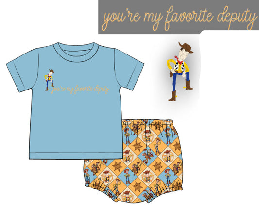 PREORDER 63: SUMMER PT 2 - Boys Only - Favorite Deputy Boy Diaper Set
