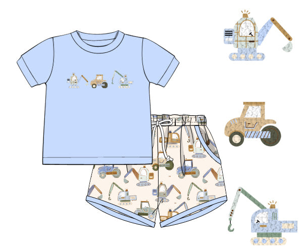 PREORDER 63: SUMMER PT 2 - Boys Only - FK Construction Boy Shortie Set