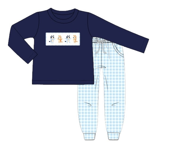 PREORDER 58: WINTER RERUNS - Winter Blue Dog Boy Jogger Set