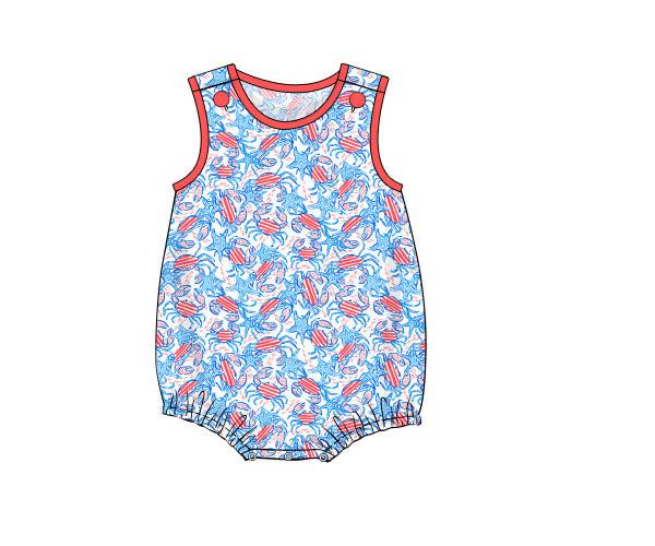 PREORDER 37: PATRIOTIC - Patriotic Lilly Crab Swim Boy Bubble