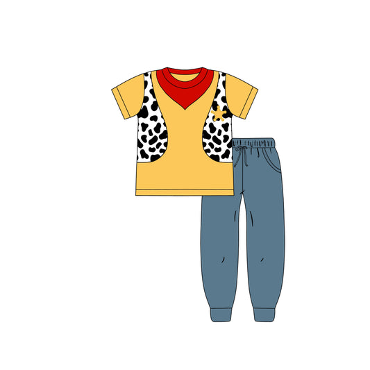 RTS - Halloween Costumes - Giddy Up Cowboy Boy Jogger Set