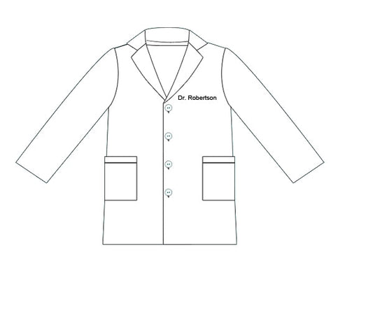 RTS - HALLOWEEN & TURKEYS - HALLOWEEN COSTUMES - Unisex White Coat -  NO MONOGRAM