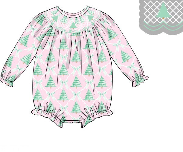 PREORDER 56: CHRISTMAS 2 - Christmas 2 Girls Only - Pastel Christmas Trees Girl Bubble