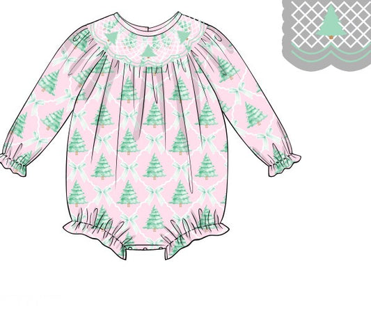 PREORDER 56: CHRISTMAS 2 - Christmas 2 Girls Only - Pastel Christmas Trees Girl Bubble