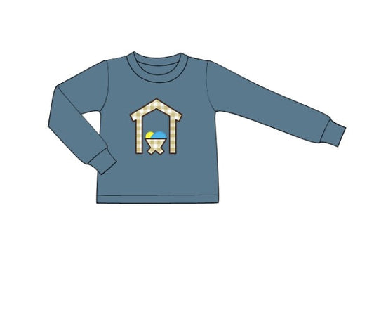 RTS - Christmas Shirt Only - Away In A Manger Boy Shirt