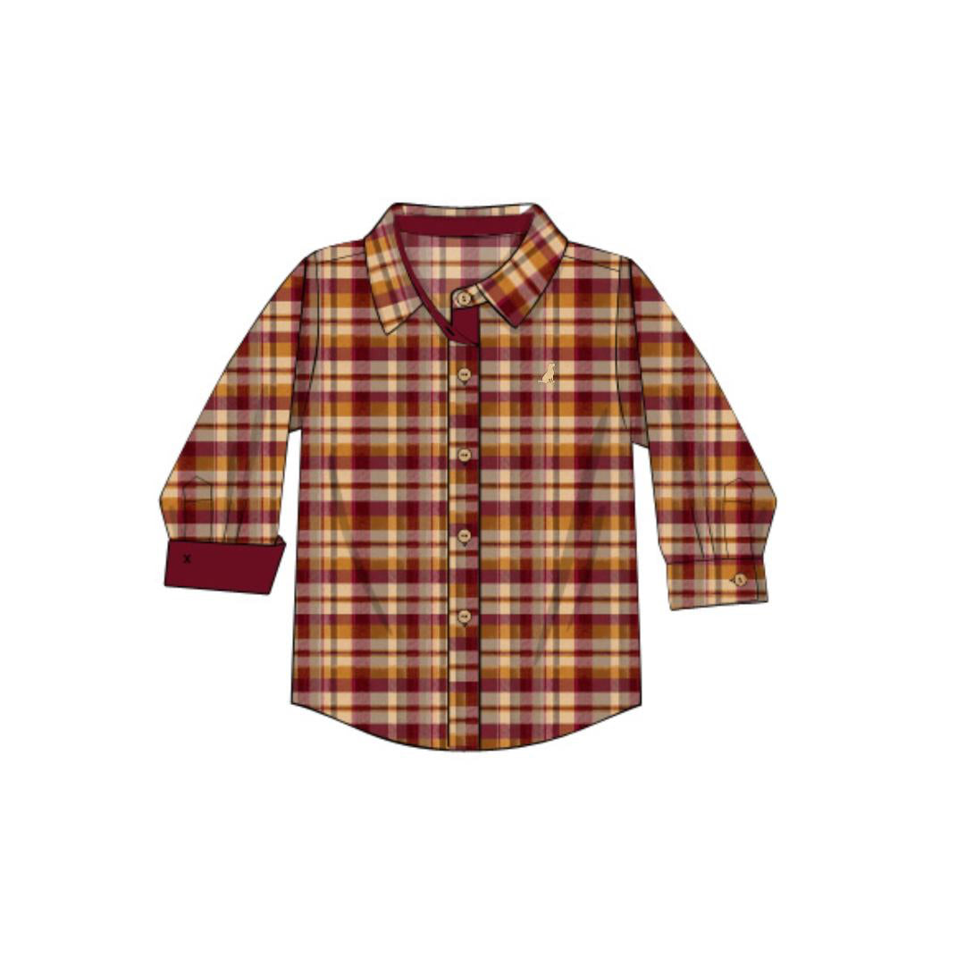RTS - AUTUMN BASICS - Juliana’s Fall Floral Boy Button Down