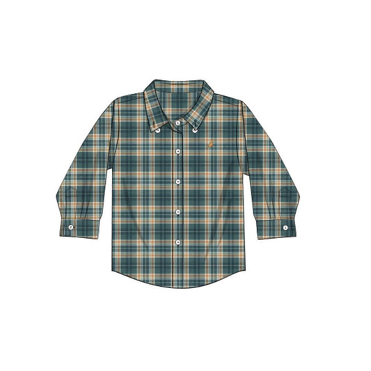 RTS - AUTUMN BASICS - Autumn Woodland Boy Button Down