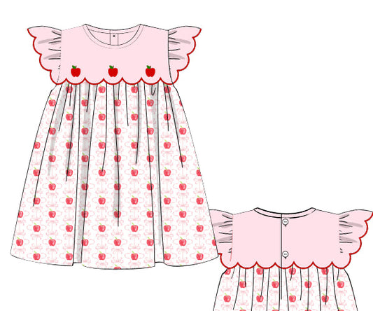 PREORDER 63: SUMMER PT 2 - Girls Only - Prissy Pink Apples Girl Dress
