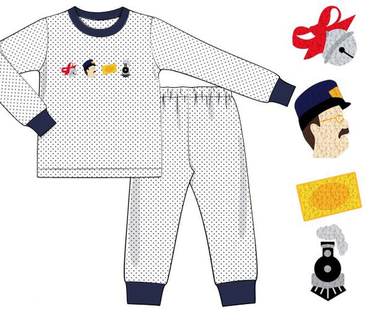 PREORDER 55: CHRISTMAS 1 - All Aboard Loungewear Boy 2pc
