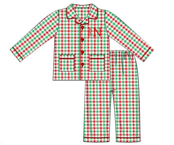 RTS - Merry & Bright Boy 2pc PJs - NO MONOGRAM