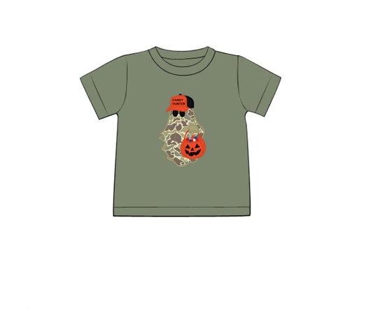 RTS - PUMPKINS & HALLOWEEN - Pumpkins & Halloween Shirt Only - Candy Hunter Ghost Boy Shirt