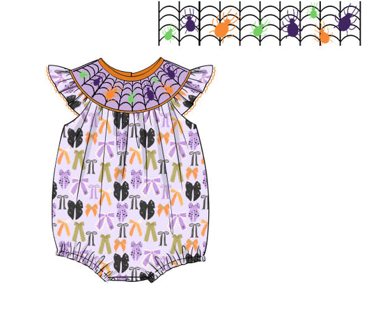 RTS - PUMPKINS & HALLOWEEN - Pumpkins & Halloween Girls Only - Smocked Halloween Bows Girl Bubble