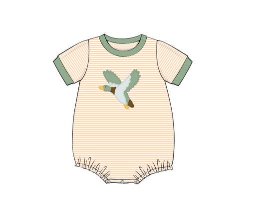 RTS - Fall Applique Bow/Duck Boy Bubble