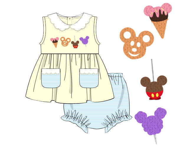 PREORDER 45: RERUNS - Magical Snacks Girl Diaper Set