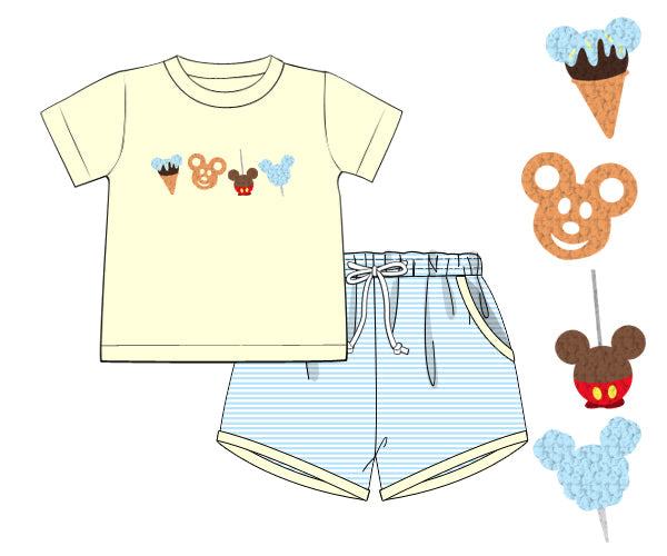 PREORDER 45: RERUNS - Magical Snacks Boy Shortie Set