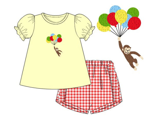 PREORDER 46: SPRING 1 - Curious Monkey Girl Shortie Set