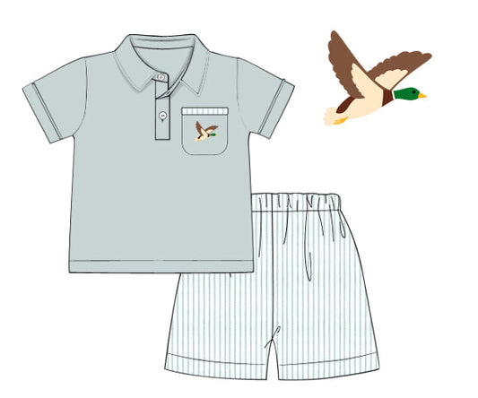 PREORDER 45: RERUNS - Spring Mallards Boy Short Set