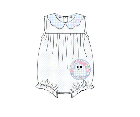 RTS - Appliqué Preppy Ghost Girl Bubble - No monogram