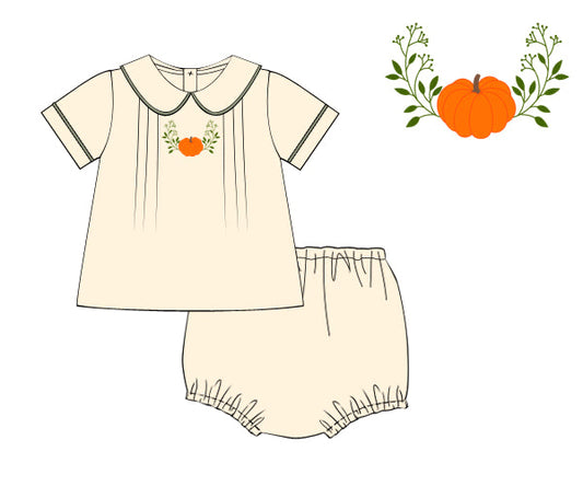 RTS - Pumpkin Heirlooms Boy Diaper Set