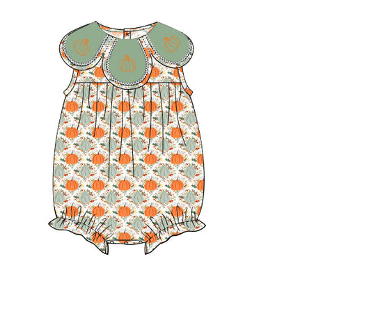 RTS - Fall Pt 2 Girls Only - Petal Collar Pumpkins Girl Bubble