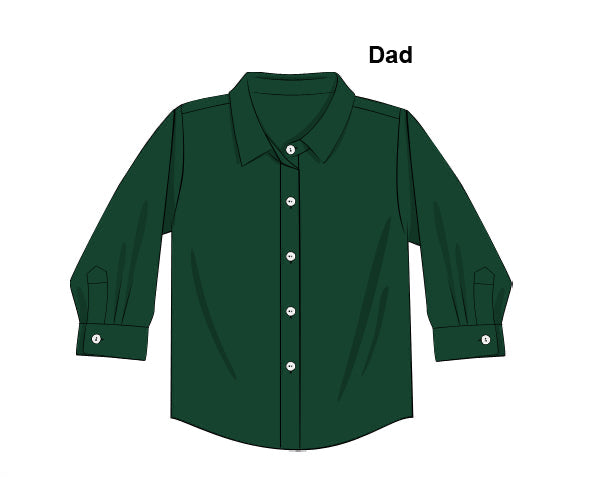 RTS - Swiss Dot Family Christmas Dad Button Down