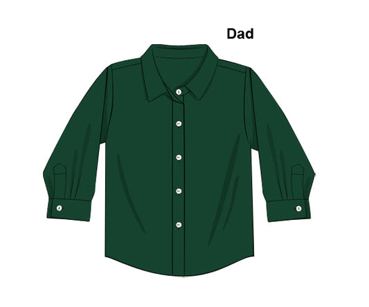 RTS - Swiss Dot Family Christmas Dad Button Down