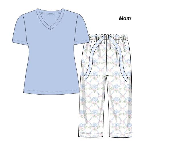 RTS - Harper’s Hydrangea PJs Mom Set