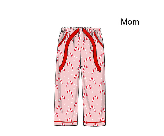 PREORDER 56: CHRISTMAS 2 - Christmas 2 Girls Only - Candy Cane Loungewear Mom Pants