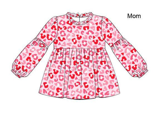 RTS - Valentine Cheetah Mom Top