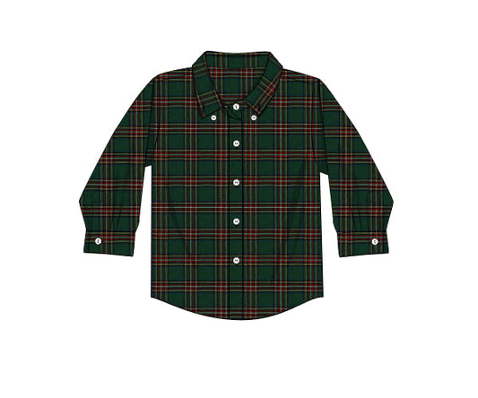 RTS - Hallmark Plaid Boy Button Down