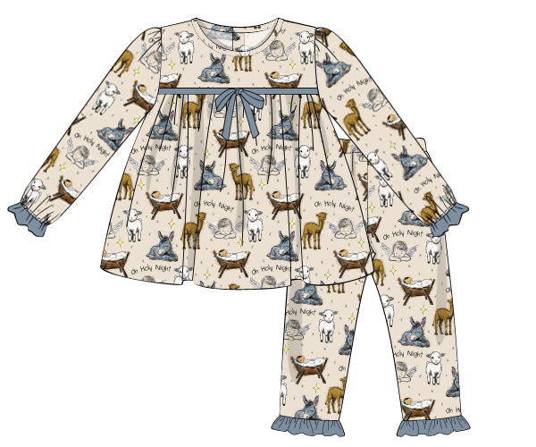 RTS - Bethlehem Stable PJs Girl 2pc