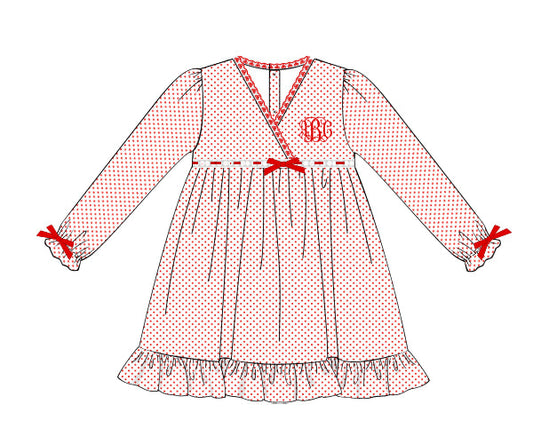 RTS - Cozy Christmas PJs Girl Gown - NO MONOGRAM