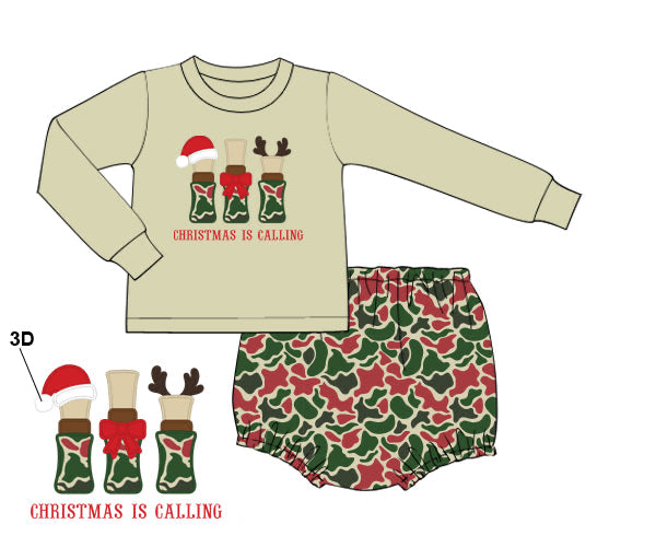 PREORDER 56: CHRISTMAS 2 - Christmas 2 Boys Only - Christmas is Calling Boy Diaper Set