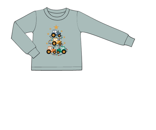 PREORDER 56: CHRISTMAS PT 2 - Christmas 2 Shirt Only - Tractor Tree Boy Shirt