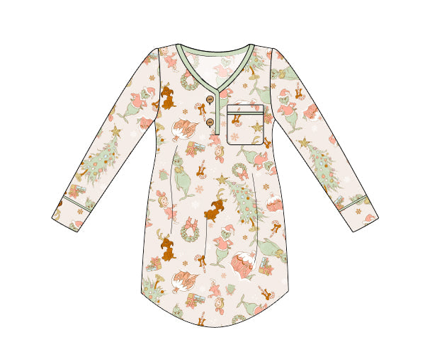 RTS - Mean One PJs Mom Gown