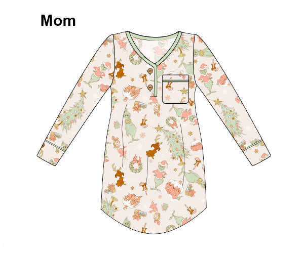 PREORDER 56: CHRISTMAS 2 - Mean One Loungewear Mom Gown