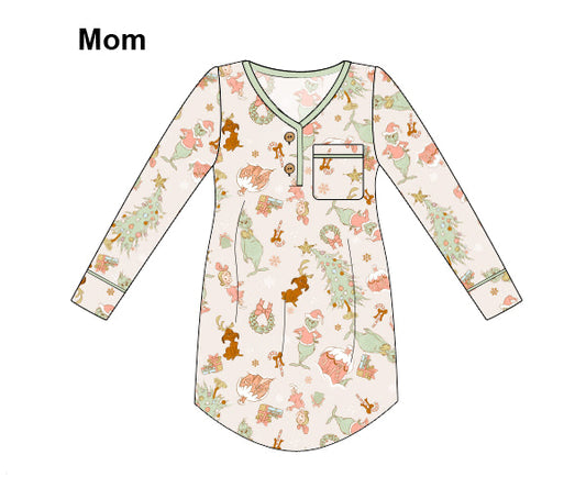 PREORDER 56: CHRISTMAS 2 - Mean One Loungewear Mom Gown