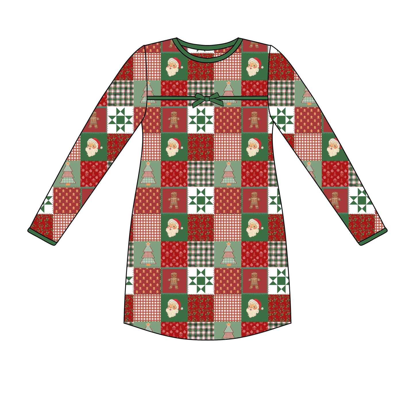 RTS - Christmas Patchwork Mom Gown
