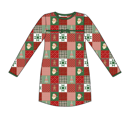 RTS - Christmas Patchwork Mom Gown