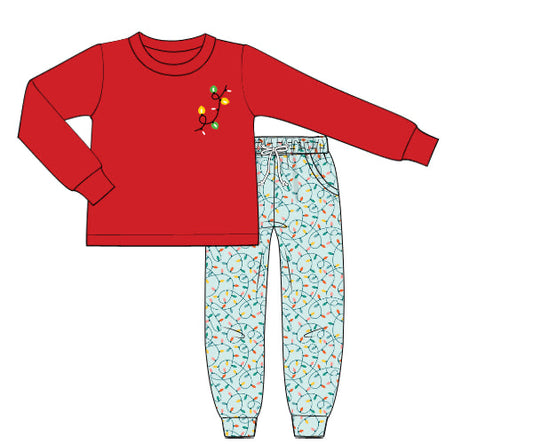 PREORDER 56: CHRISTMAS 2 - Merry Lights Boy Jogger Set