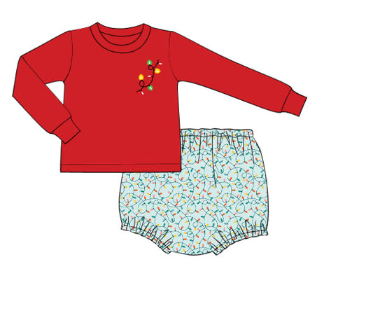PREORDER 56: CHRISTMAS 2 - Merry Lights Boy Diaper Set